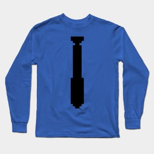 8-bit Tie - BLACK Long Sleeve T-Shirt